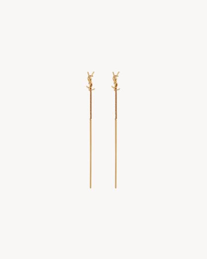 CASSANDRE THREADER EARRINGS IN METAL