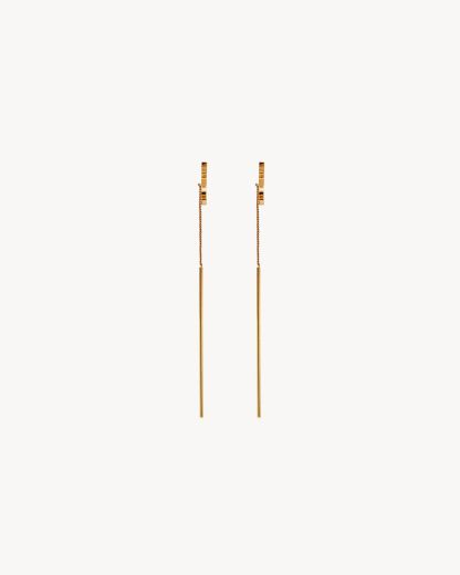 CASSANDRE THREADER EARRINGS IN METAL