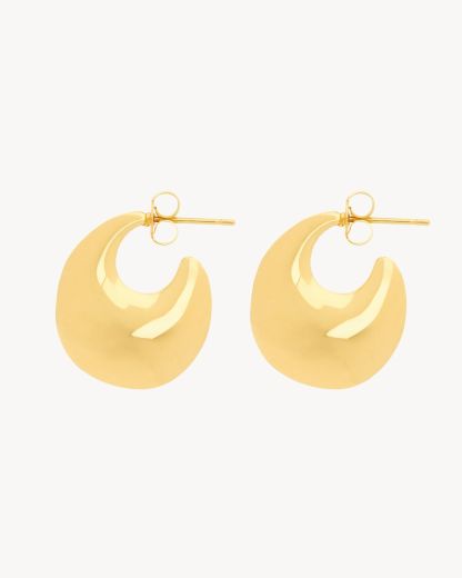 TEARDROP HOOP EARRINGS IN METAL