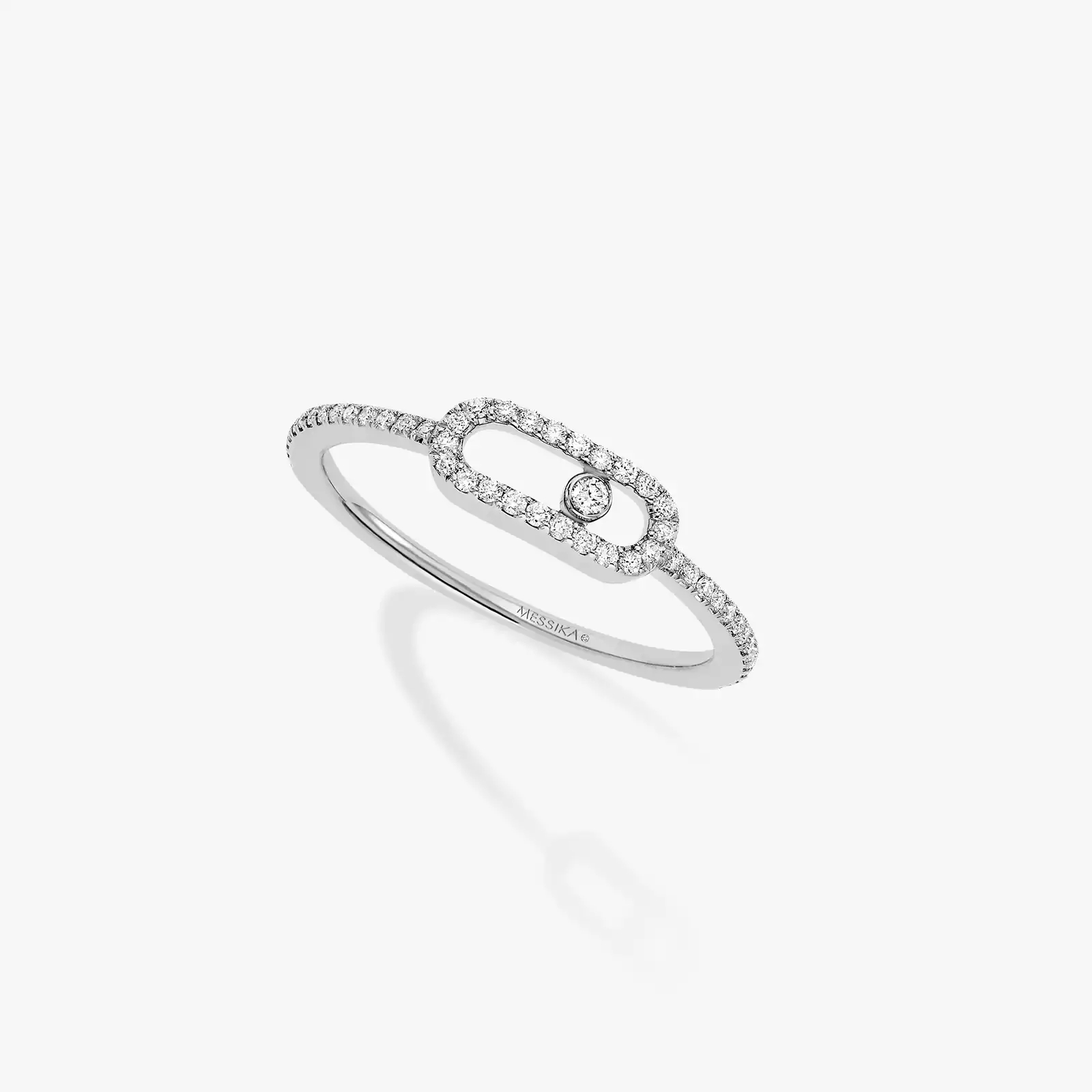 Move Uno Pavé White Gold Diamond Ring