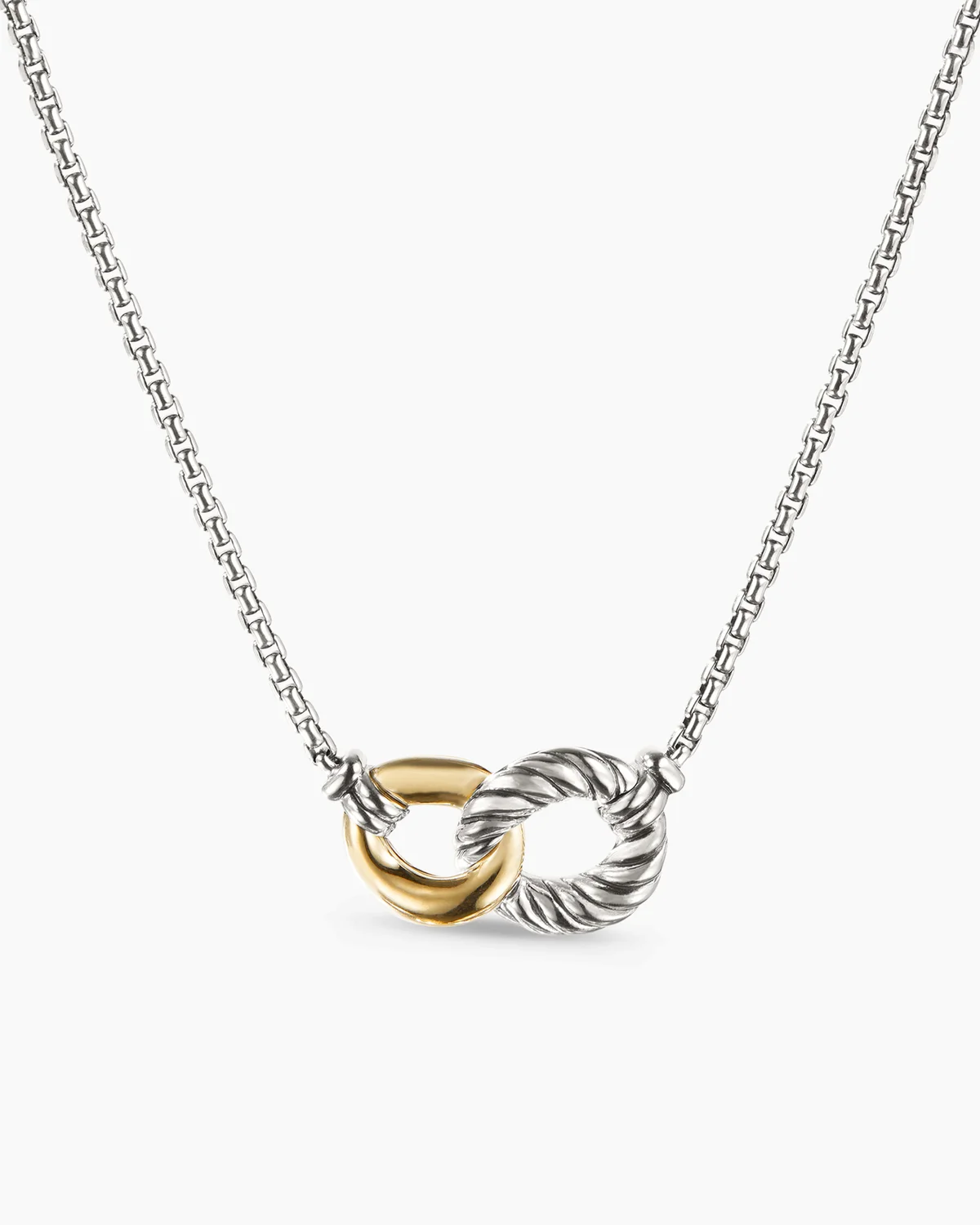 Belmont庐 Curb Link Necklace Sterling Silver with 18K Yellow Gold, 20mm