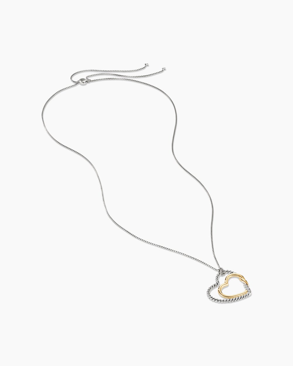 Continuance庐 Heart Necklace Sterling Silver with 18K Yellow Gold, 38mm