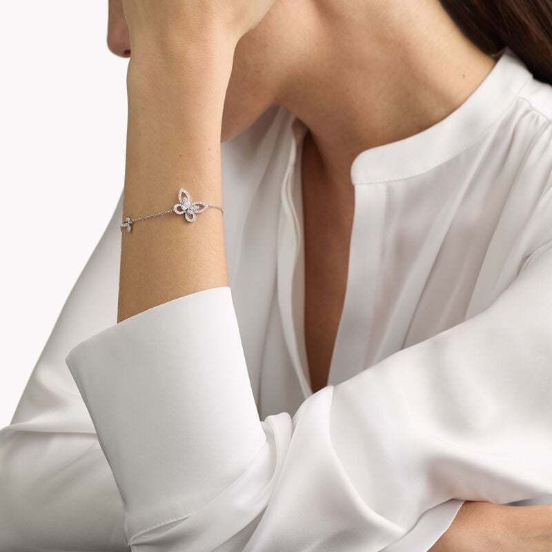 Butterfly Silhouette Diamond Mini Bracelet