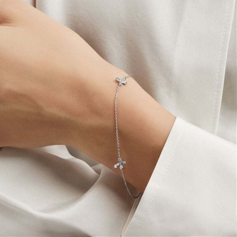Pavé Butterfly Diamond Petite Bracelet