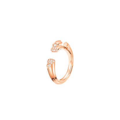 Wulu earring in 18K rose gold with diamonds