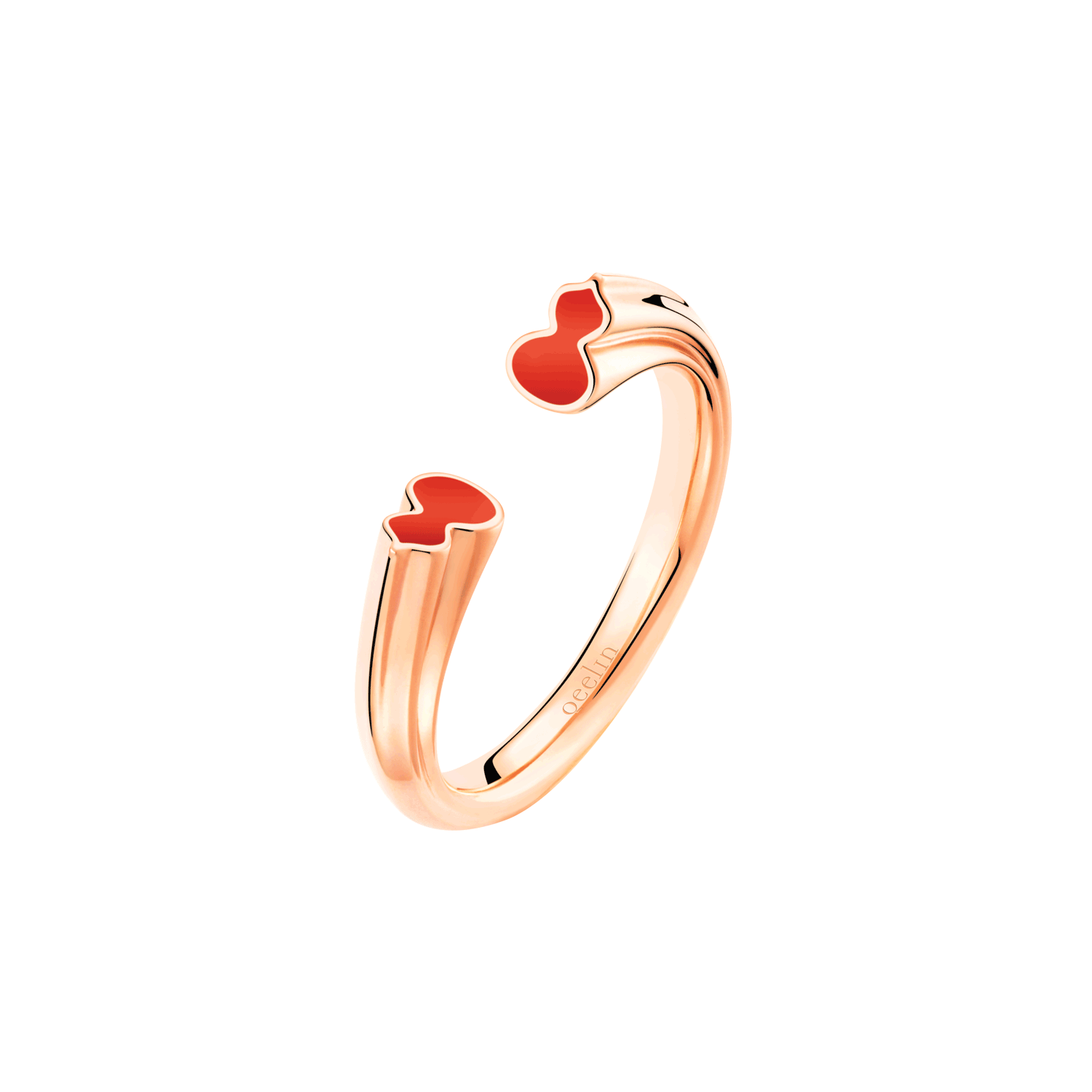 Wulu ring in 18K rose gold with HyCeram庐