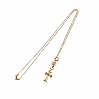 22K GOLD CROSS WITH ONE GOLD BALL CHARM