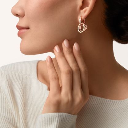 LOVE EARRINGS, MULTIWEAR, HALF-PAVED