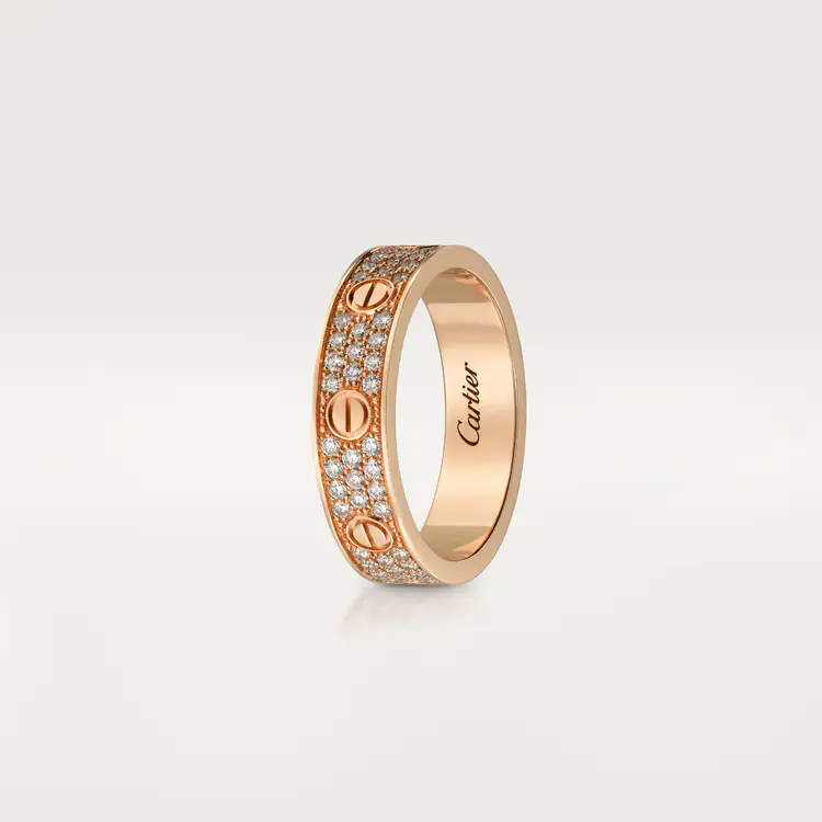 LOVE WEDDING BAND, DIAMOND-PAVED