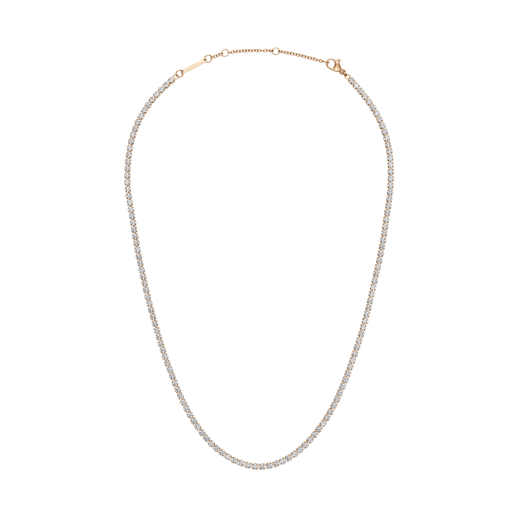 Classic Tennis Necklace Rose Gold