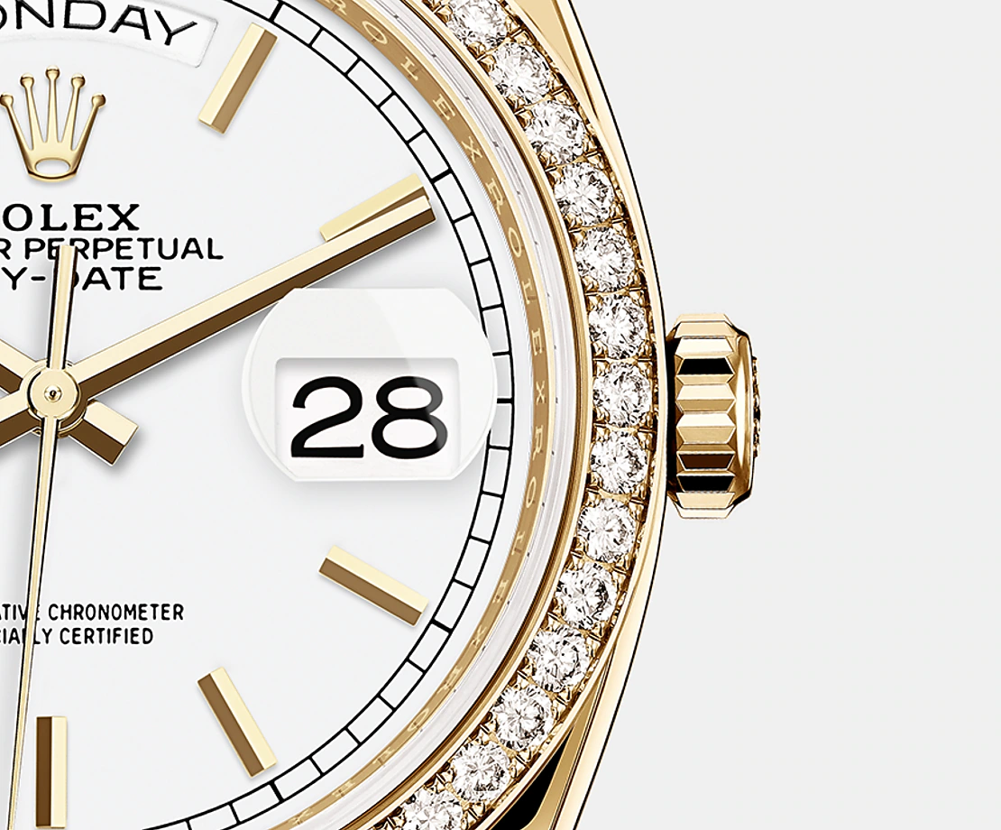 Day-Date, 36mm, 18k Yellow Gold, Ref# 128348rbr-0048