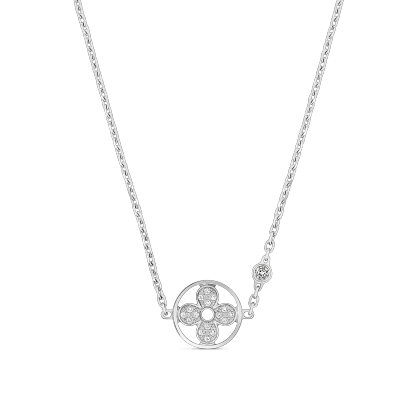 Idylle Blossom Pendant, White Gold And Diamonds