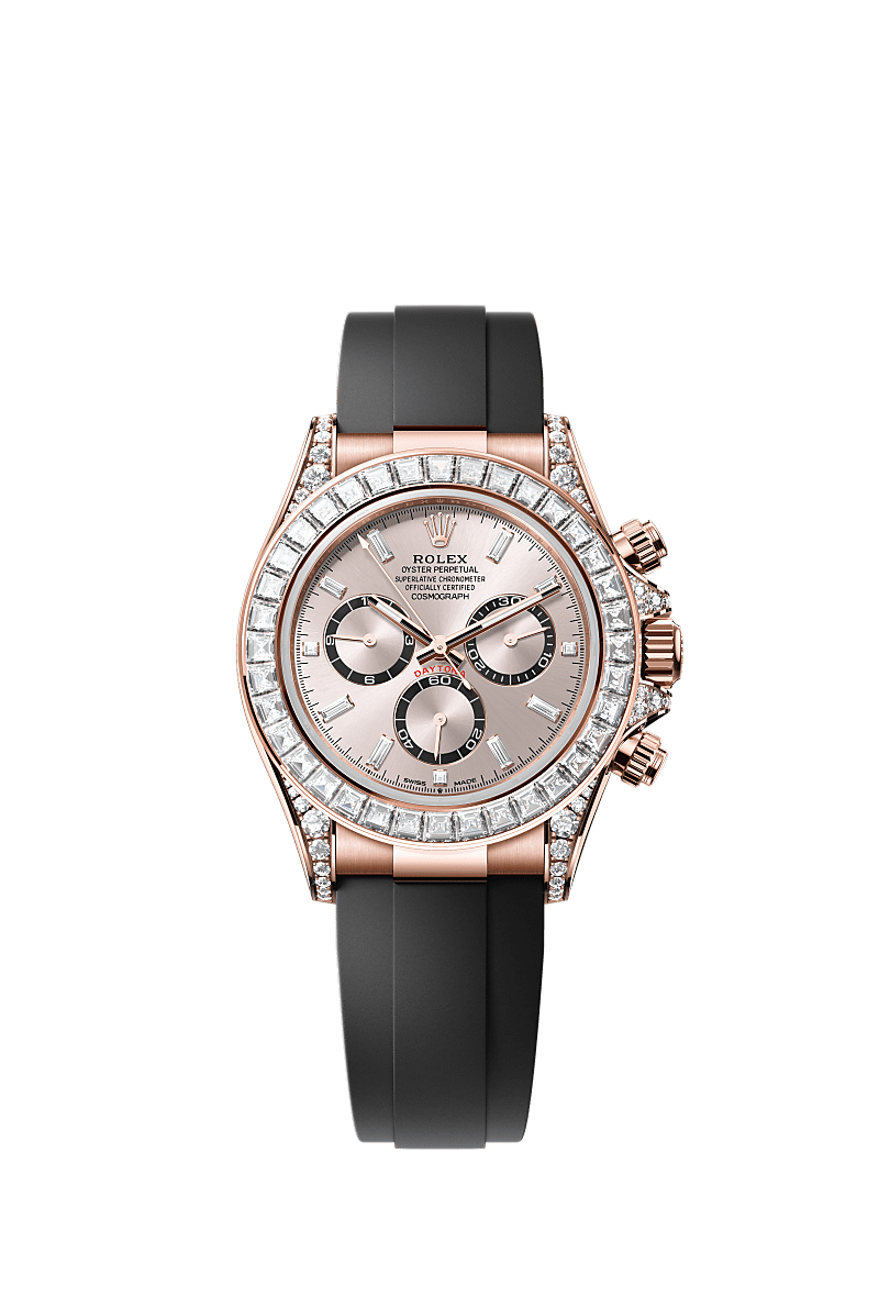 Cosmograph Daytona  Oyster, 40 mm, Everose gold and diamonds  Reference 126535TBR