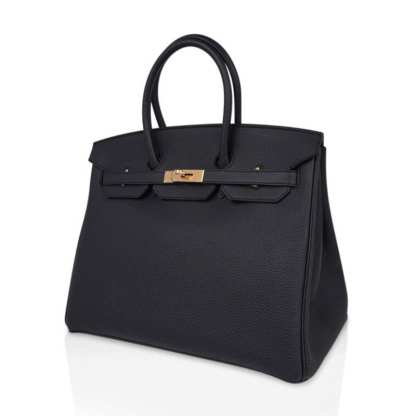 Limited Edition Birkin 35 Bag Plomb (Off Black) Togo Leather with Gold Hardware