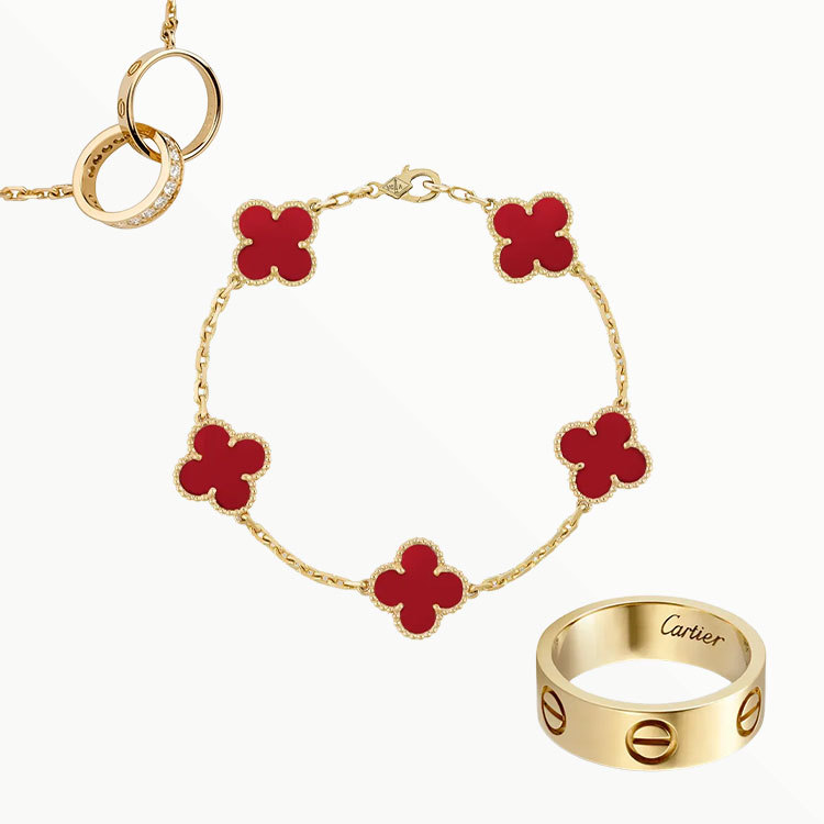 3‑Piece Set Yellow Gold Jewelry & Diamonds