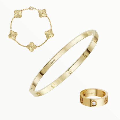 3-Piece Set Gold-Love & Luck Gift