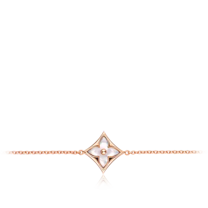 Color Blossom star bracelet, pink gold and white mother-of-pearl