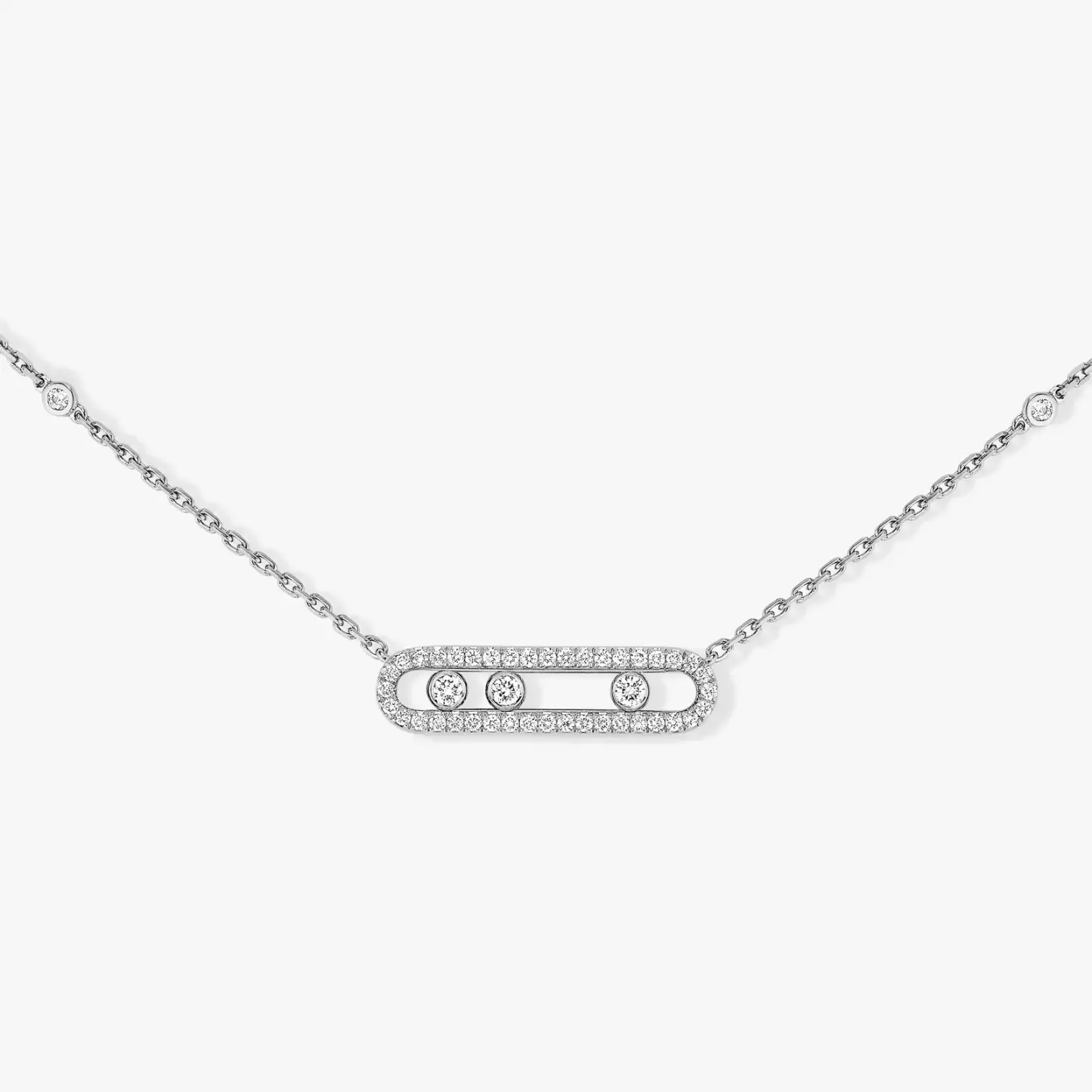 Baby Move Pavé White Gold Diamond Necklace