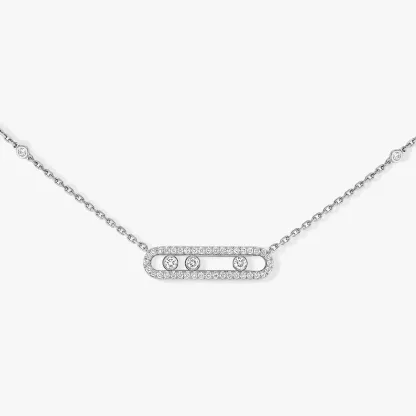 Baby Move Pavé White Gold Diamond Necklace