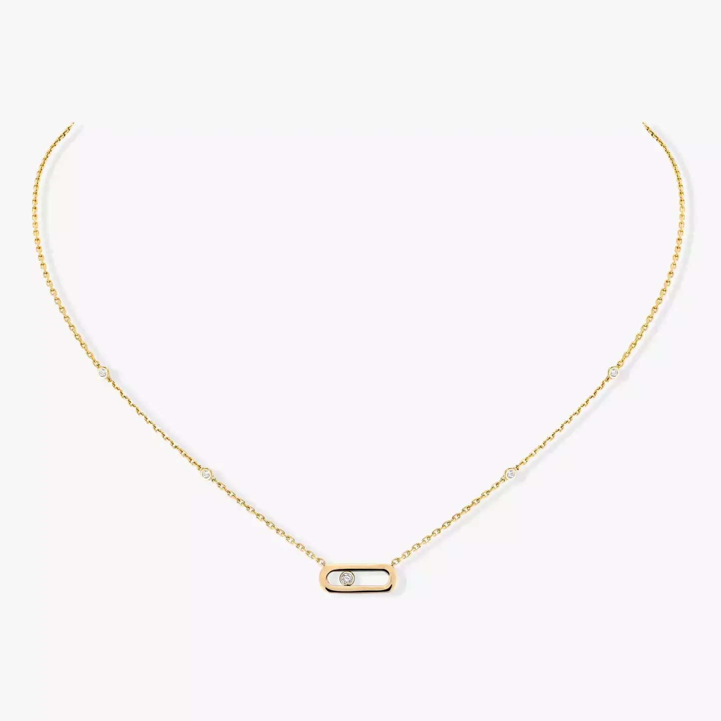 Gold Move Uno Yellow Gold Diamond Necklace