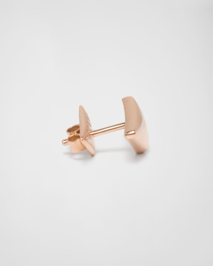 Eternal Gold nano triangle mono earring in pink gold