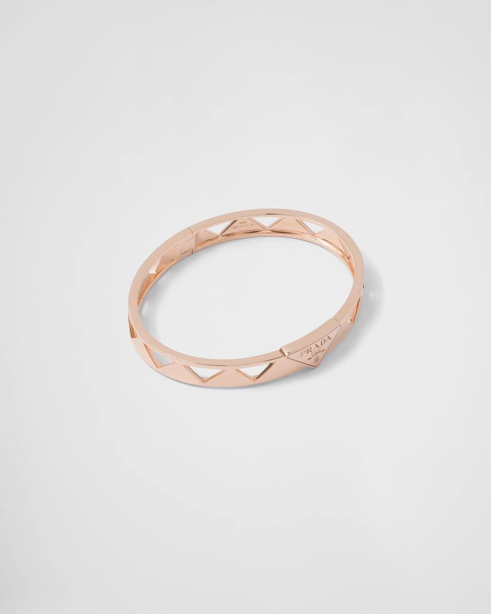 Eternal Gold cut-out bangle bracelet in pink gold