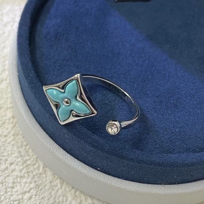 Colour Blossom Mini Star Ring, Onyx And Diamond