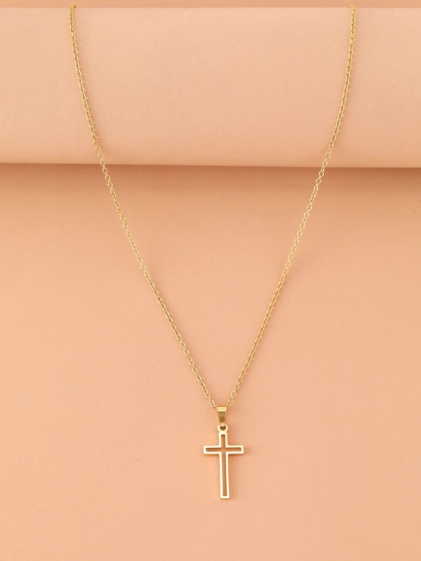 Stainless Steel Necklace For Women Lover's Chain Cross Necklace Small Cross Jewelry