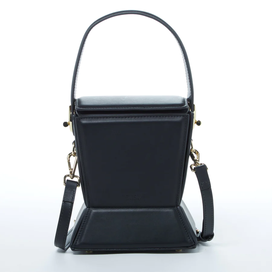 Leather Bucket Bag Black