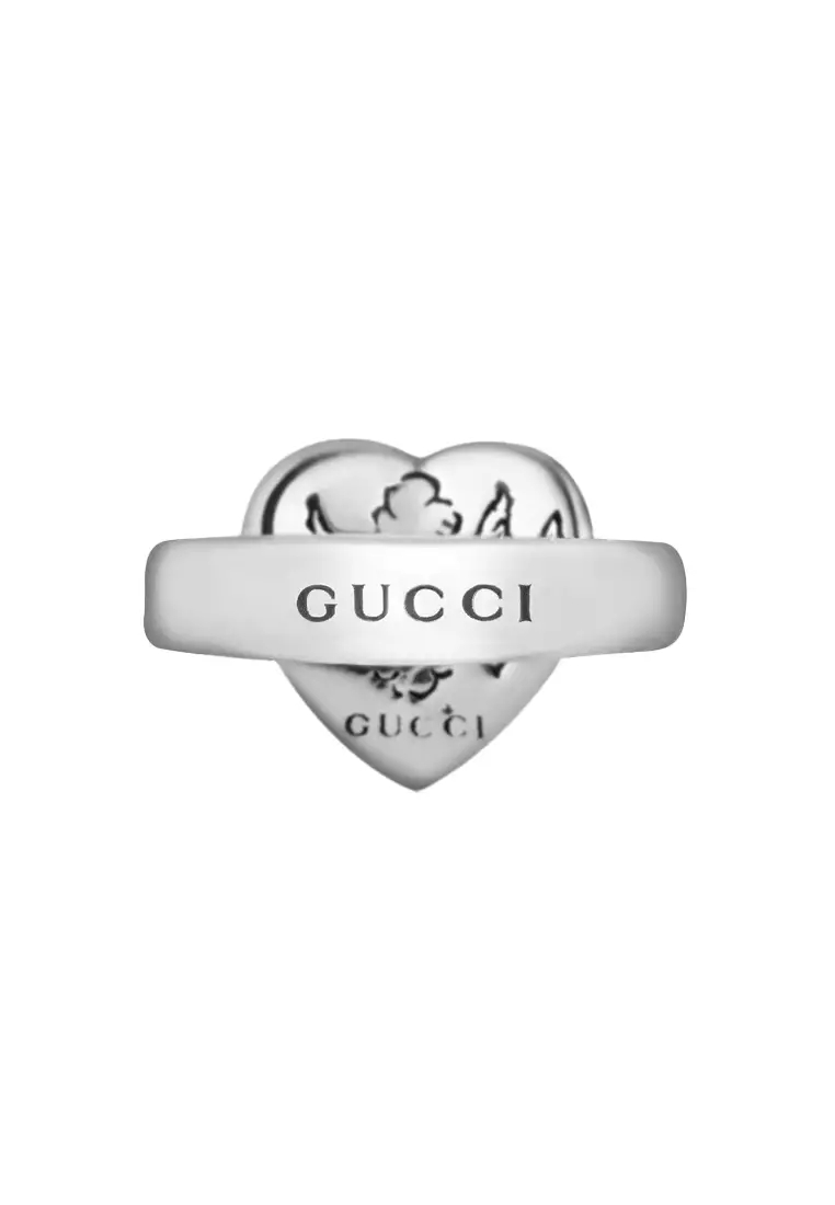 Blind For Love Heart Shape Sterling Silver Ring