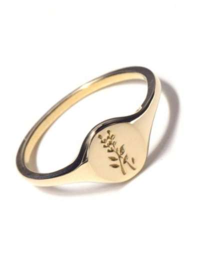 1 Piece Stylish Minimalist Lavender Plant Decor Women's Ring