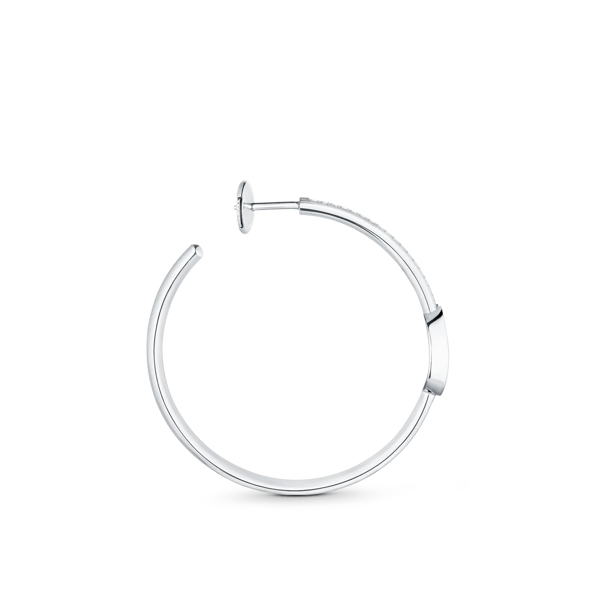 Idylle Blossom Hoops, White Gold And Diamonds