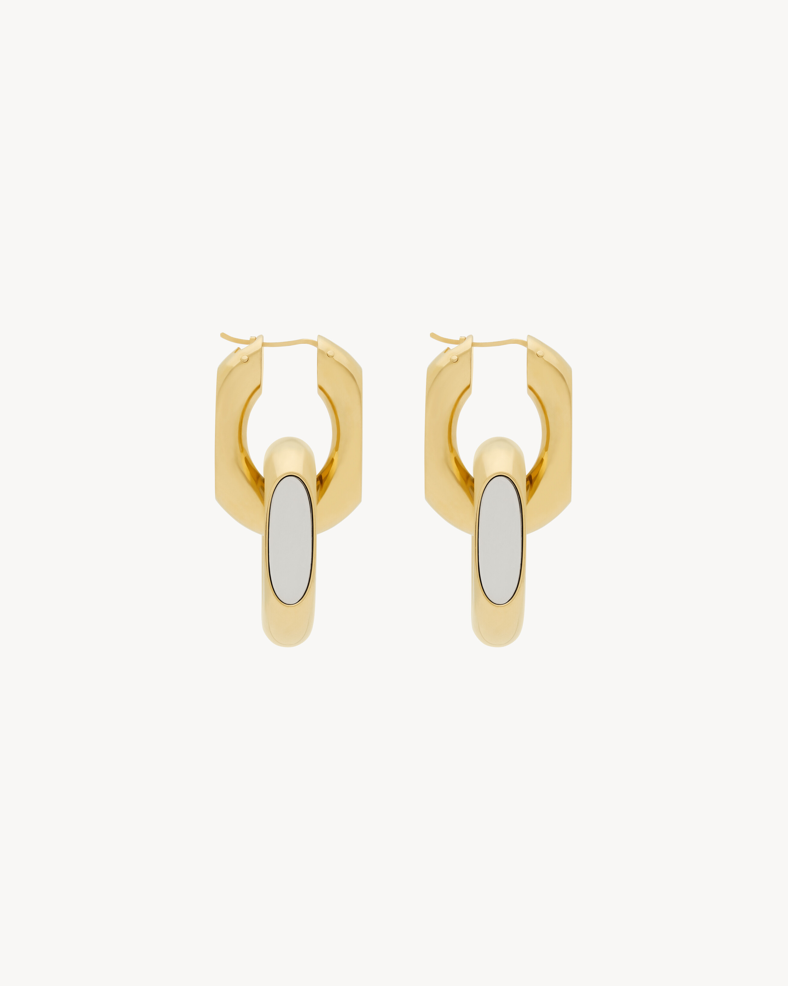 CASSANDRE duo link earrings in metal
