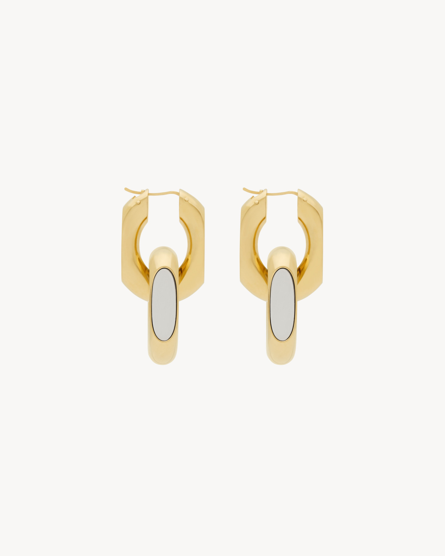 CASSANDRE duo link earrings in metal