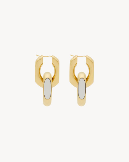 CASSANDRE duo link earrings in metal