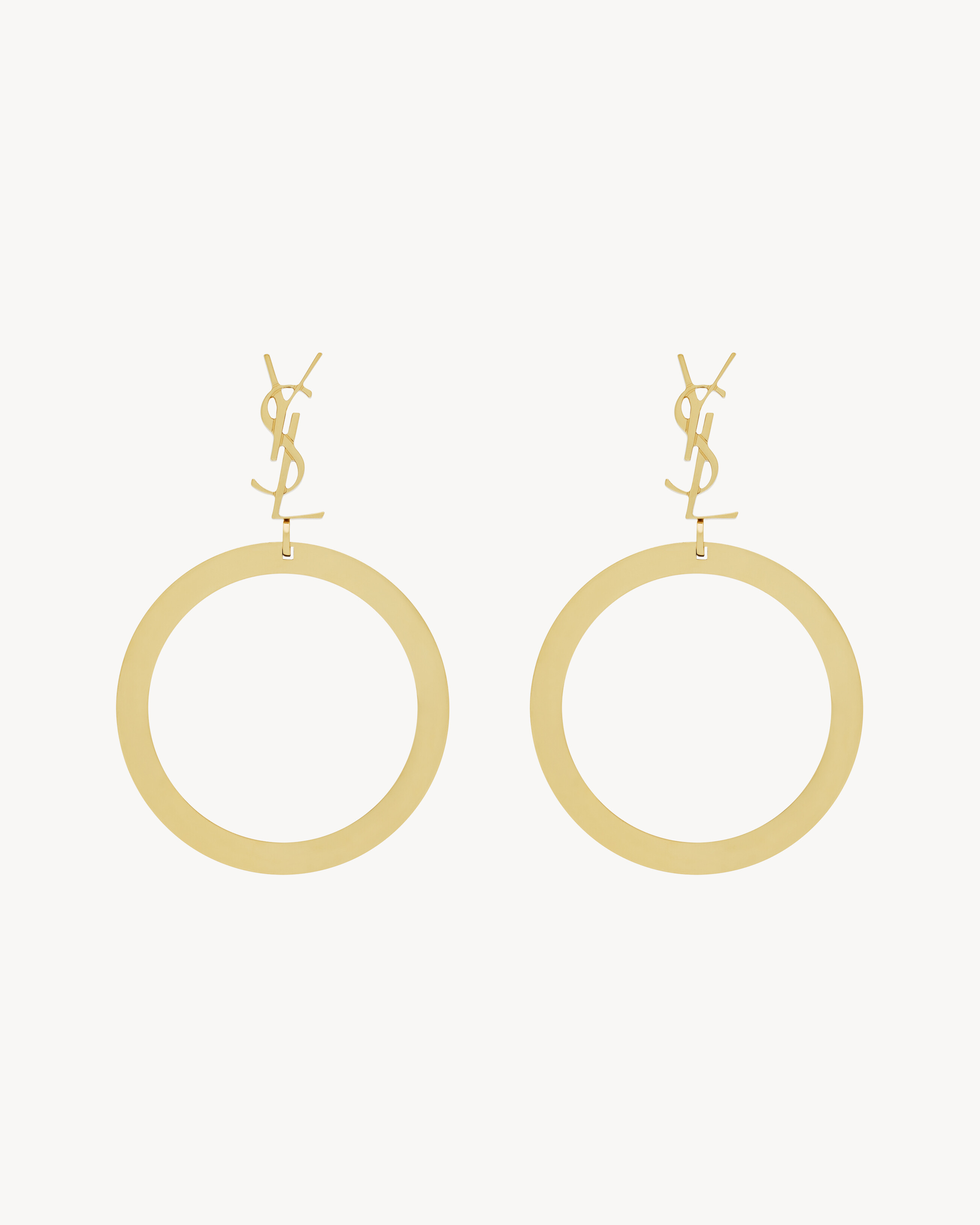 CASSANDRE pendant hoop earrings in metal