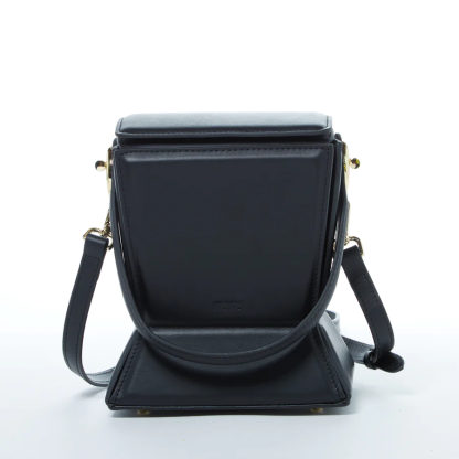 Leather Bucket Bag Black