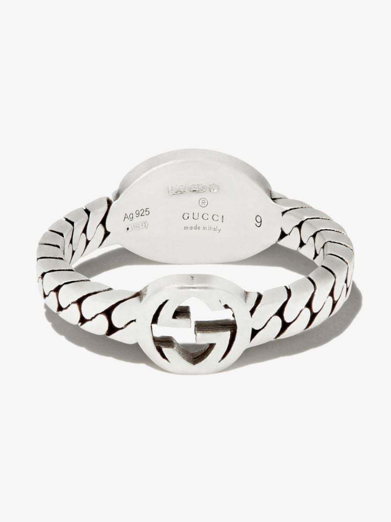 Sterling Silver Interlocking G Chain Ring