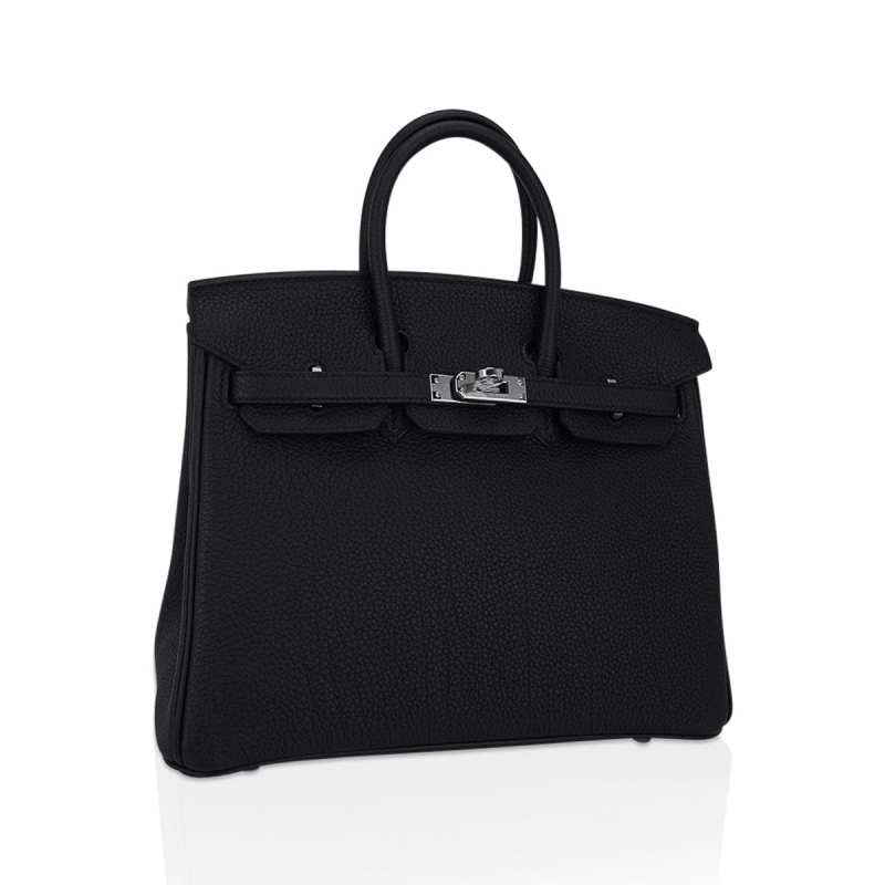 Birkin 25 Bag Black Togo Leather with Palladium Hardware