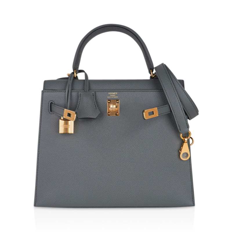 Kelly Sellier 25 Bag Vert Amande Gold Hardware Epsom Leather
