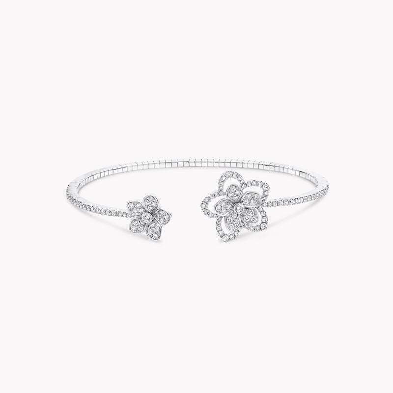 Wild Flower Open Diamond Bangle