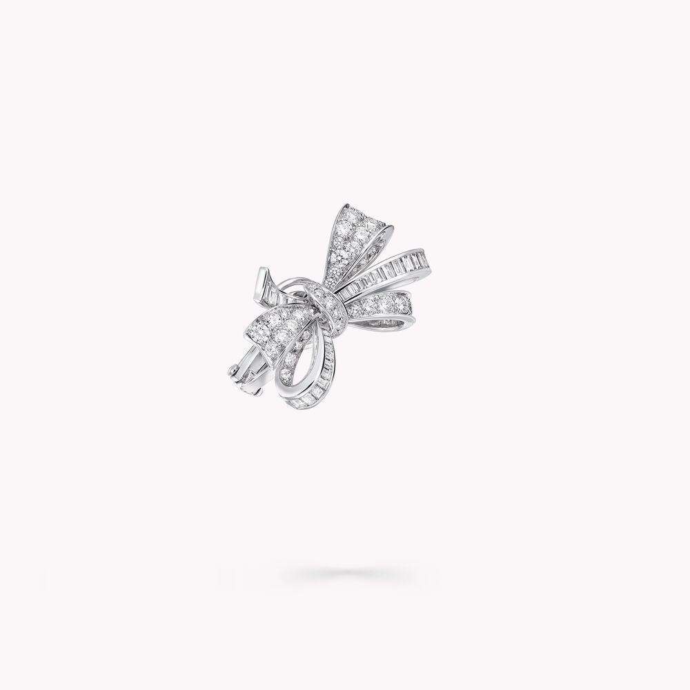 Tilda’s Bow Classic Diamond Stud Earrings WHITE GOLD