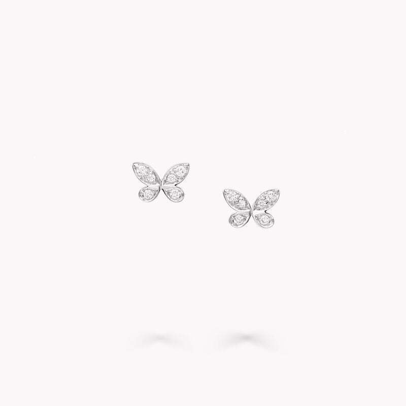 Pavé Butterfly Diamond Petite Stud Earrings