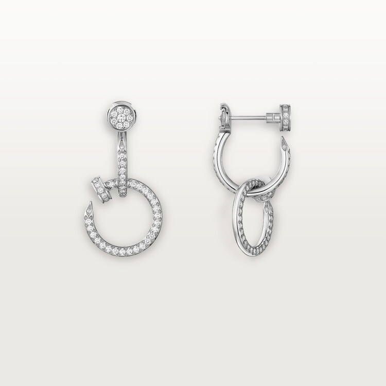 JUSTE UN CLOU EARRINGS, DOUBLE, PAVED