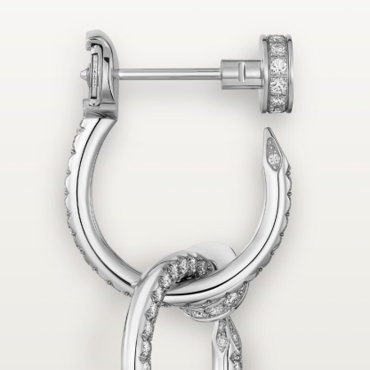 JUSTE UN CLOU EARRINGS, DOUBLE, PAVED