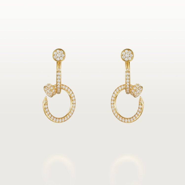 JUSTE UN CLOU EARRINGS, DOUBLE, PAVED