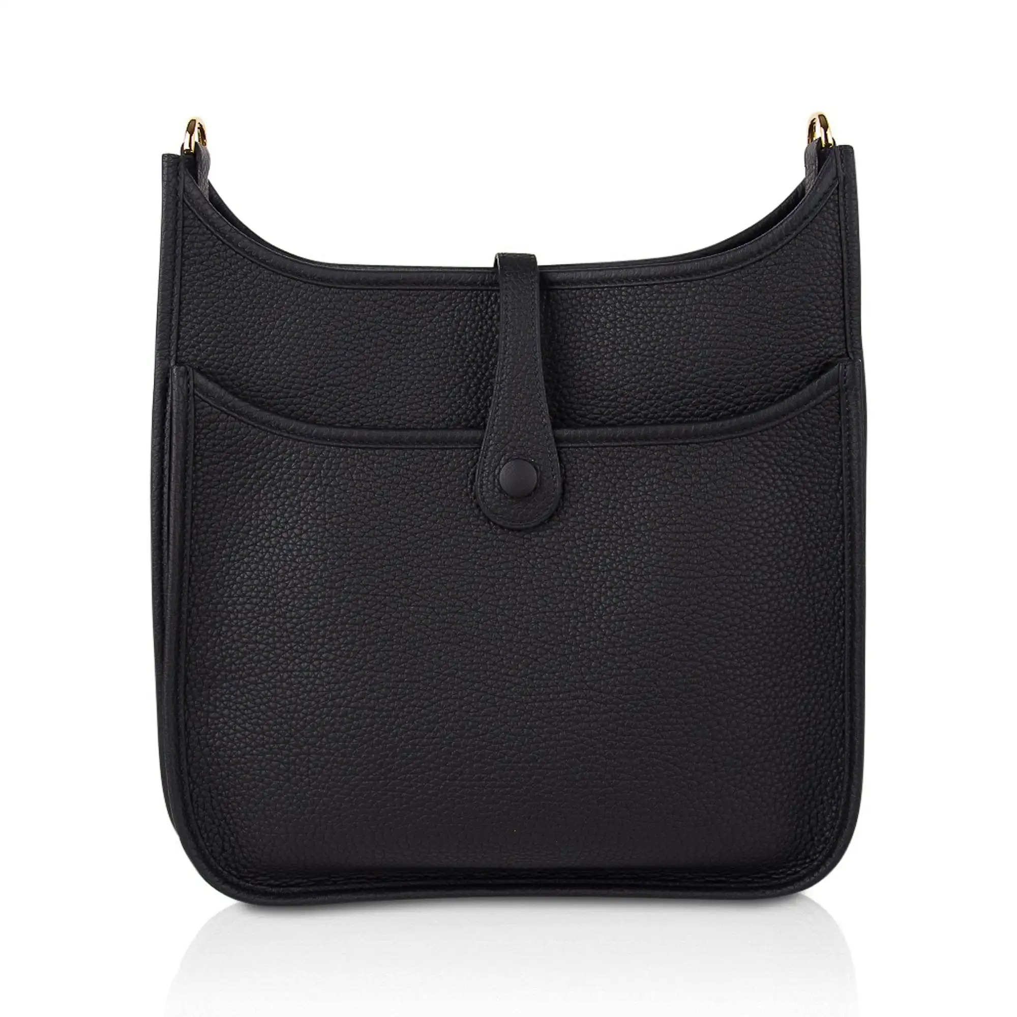 Herthtmes Bag Evelyne PM Black Clemence Gold Hardware