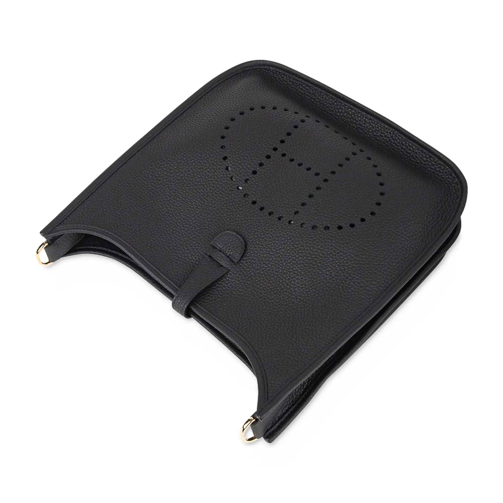 Herthtmes Bag Evelyne PM Black Clemence Gold Hardware