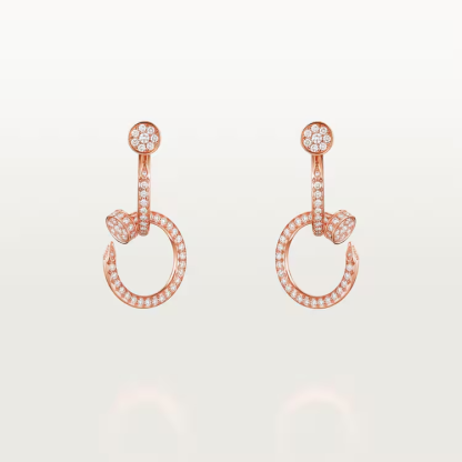JUSTE UN CLOU EARRINGS, DOUBLE, PAVED