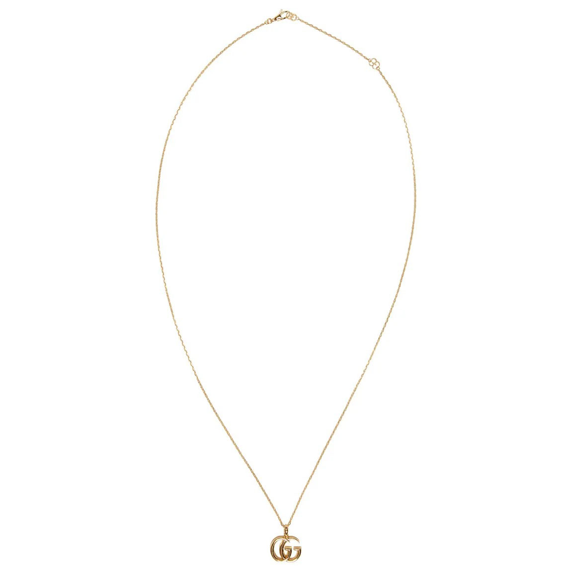 Double G K18YG Necklace Total Weight Approx. 16.4g 63cm Jewelry